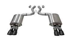Corsa Axle-Back Exhaust Kit 3" Active Touring To Sport With 4" Black Quad Tips With Active Exhaust Fastback Mustang GT 2018-2023
