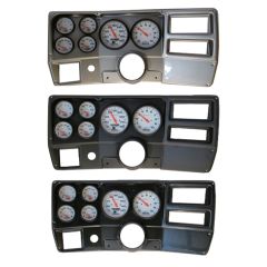 Classic Dash 6-Gauge Kit With 5" And 2-5/8" AutoMeter Phantom Electric Gauges For A/C GMC Truck/Chevrolet C10 1984-1987