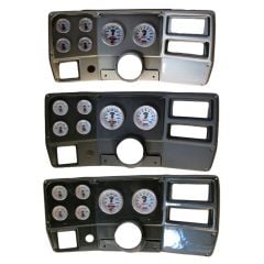 Classic Dash 6-Gauge Kit With 3-3/8" And 2-1/16" AutoMeter NV Electric Gauges For A/C GMC Truck/Chevrolet C10 1984-1987