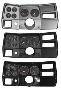 Classic Dash 6-Gauge Kit With 3-3/8" And 2-1/16" AutoMeter GT Electrical Gauges For A/C GMC Truck/Chevrolet C10 1984-1987