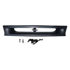 Cobra Grille Insert Kit w/ Gloss Black Running Horse Grille Emblem Mustang 87-93