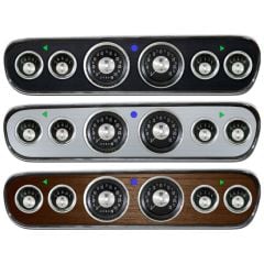 Classic Instruments 6-Gauge Set All American Tradition Series With Scott Drake 6-Hole Instrument Bezel Mustang 1965-1966