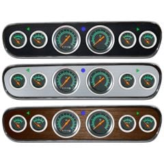 Classic Instruments 6-Gauge Set G-Stock Series With Scott Drake 6-Hole Instrument Bezel Mustang 1965-1966