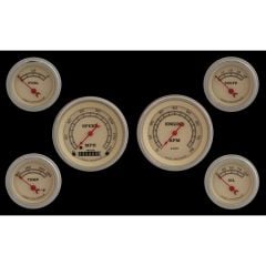Classic Instruments 6-Gauge Set Vintage Series With 3-3/8" Speedo Tach 2-1/8" Gauges W/0-90 OHM Fuel Sending Unit Chevrolet C10 1960-1987