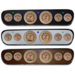 Classic Instruments 6-Gauge Set Vintage Series With Scott Drake 6-Hole Instrument Bezel Mustang 1965-1966