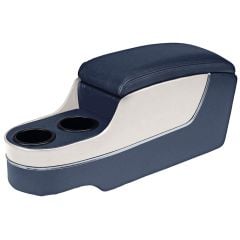 TMI Center Console Deluxe w/o Factory Console Coupe/ Fastback Mustang 65-68 Pony Style Dark Blue/ White