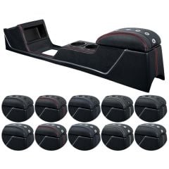 TMI Center Console Full Length Sport XR Black With Chrome Trim Without Factory Air-Conditioning Coupe/Fastback Mustang 1965-1966