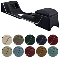 TMI Full-Length Deluxe Center Console Mustang Convertible w/o OE Air 67-68 w/ Chrome Trim