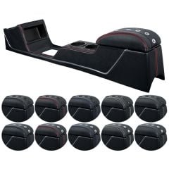 TMI Center Console Full Length Sport XR Black With Factory Air-Conditioning Coupe/Fastback Mustang 1967-1968