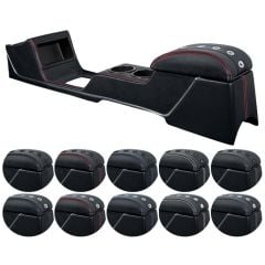 TMI Center Console Full Length Sport XR Black With Factory Air-Conditioning Convertible Mustang 1967-1968