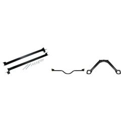 Chassis Stiffening Kit With Curved Monte Carlo Bar Black Mustang Coupe/ Fastback 1965-1966
