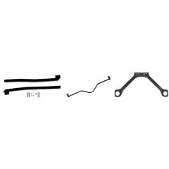 Chassis Stiffening Kit With Curved Monte Carlo Bar Black Mustang Convertible 1965-1966