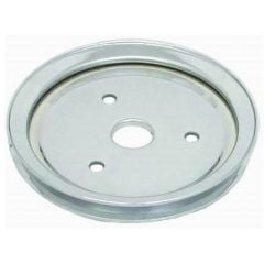 CJ Classic Trucks Single Groove Crankshaft Pulley Steel Chrome For Short Water Pump Small Block Chevrolet 1960-1968