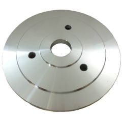 CJ Classic Trucks Single Groove Crankshaft Pulley Aluminum Satin For Long Water Pump Small Block Chevrolet 1969-1987