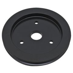 CJ Classic Trucks Crankshaft Pulley Single Groove Aluminum Black For Long Water Pump Small Block Chevrolet 1969-1987