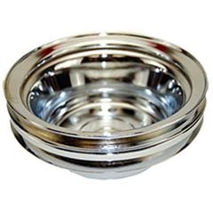 CJ Classic Trucks Single 2-Groove Crankshaft Pulley Steel Chrome For Long Water Pump Small Block Chevrolet 1969-1987