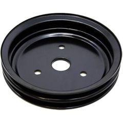CJ Classic Trucks Single 2-Groove Crankshaft Pulley Steel Black For Long Water Pump Small Block Chevrolet 1969-1987