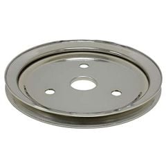 CJ Classic Trucks Single Groove Crankshaft Pulley Steel Chrome For Short Water Pump Big Block Chevrolet 1965-1968