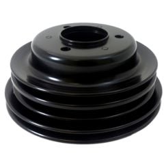 CJ Classic Trucks 3-Groove Crankshaft Pulley Steel Black For Long Water Pump Big Block Chevrolet 1969-Up