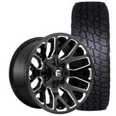 Fuel Warrior Wheel/ Tire Package 20"X9" F-150 09-26/ F-150 Raptor 10-14/ 17-26 Gloss Black/ Milled