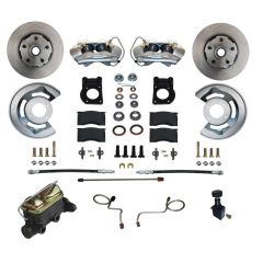 Front Disc Brake Conversion Kit Mustang V8 67-69 W/ Dual Bowl Master Cylinder For Non Power Front Drum Brakes