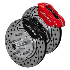 Wilwood Front Disc Brake Kit Dynalite 4-Piston 11" Mustang V8 Spindles 1965-1966/1967-1969
