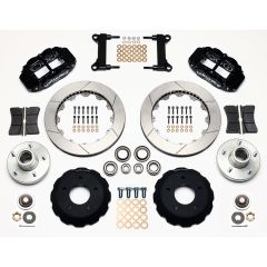 Wilwood Front Big Brake Kit Superlite 6R With Slotted Rotors And Black Calipers Chevrolet C10 1963-1987