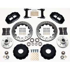 Wilwood Front Disc Brake Kit Superlite 6R With 13" Drilled/Slotted Rotors And Black Calipers Chevrolet C10 1963-1987