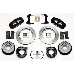 Wilwood Rear Disc Brake Kit AERO4 4-Piston Black With SRP 14" Slotted Rotors Chevrolet C10 1963-1987