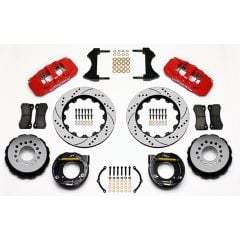Wilwood Rear Disc Brake Kit AERO4 4-Piston Black With SRP 14" Drilled And Slotted Rotors Chevrolet C10 1963-1987
