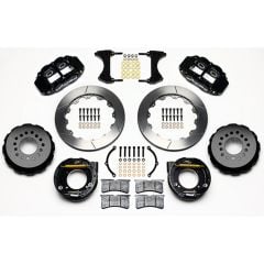 Wilwood Rear Disc Brake Kit Superlite 4-Piston Black Slotted 12.88" Chevrolet C10 1963-1987