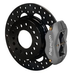 Wilwood Rear Drag Brake Kit Anodized Forged Dynalite With 11" Drilled Rotors For Big Ford New Style Rear End Bronco 1966-1977