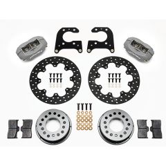 Wilwood Rear Drag Brake Kit Anodized Forged Dynalite With 11" Drilled Rotors For Big Ford Flange Bronco 1966-1977