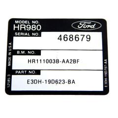 Air Conditioning Compressor Decal Mustang 1983-1984