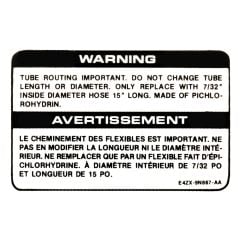 SVO Turbo Hose Warning Mustang 1984-1985