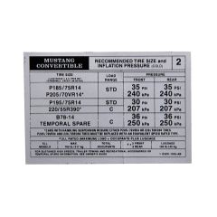 Cv Door Tire Pressure 1983 Mustang