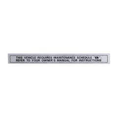 Glove Box Maintenance Decal Mustang 1976-1979