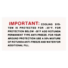 Cooling System Information Decal Mustang 1964-1966