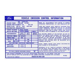 Jim Osborn Reproductions Emission Decal 302 Automatic Transmission Mustang 1976