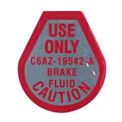 Decal Master Cylinder Disc Brake 1967 Mustang