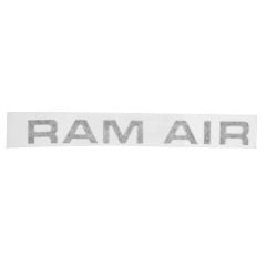 Decal Hood Scoop Ram Air Black Mustang 1971-1972