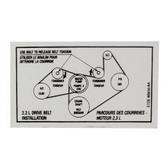 2.3 Liter Drive Belt Mustang 1987-1990