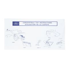 Jim Osborn Reproduction Convertible Top Instructions Sunvisor Sleeve Mustang Convertible 1987-1990