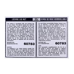 Locking Lug Nut Instructions Mustang 1982-1985