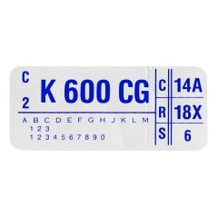 Decal Engine Code 351 2V 1973 Mustang