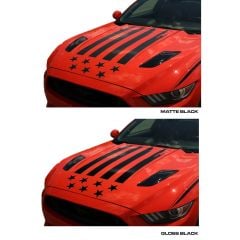Anchor Room Hood Decal Kit Tattered American Flag Mustang V6/EcoBoost/GT 2015-2017