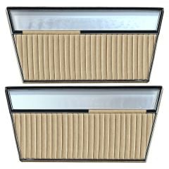 Door Panel Deluxe With Mylar Inserts Parchment Pair Bronco 1968-1977