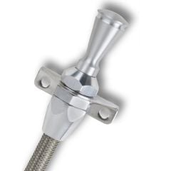 Lokar Transmission Dipstick Kit 24" Firewall Mounted Bright Stainless Steel For TH350/ TH400 Transmission