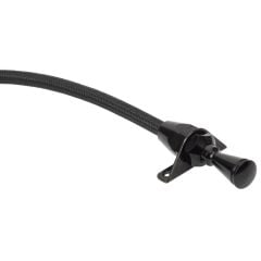 Lokar Transmission Dipstick Kit 24" Firewall Mounted Black Stainless Steel For Powerglide Transmission Chevrolet C10 1960-1987