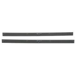 Door Sill Plate Smoke Gray With Running Horse Emblems Pair Mustang 1979-1993
